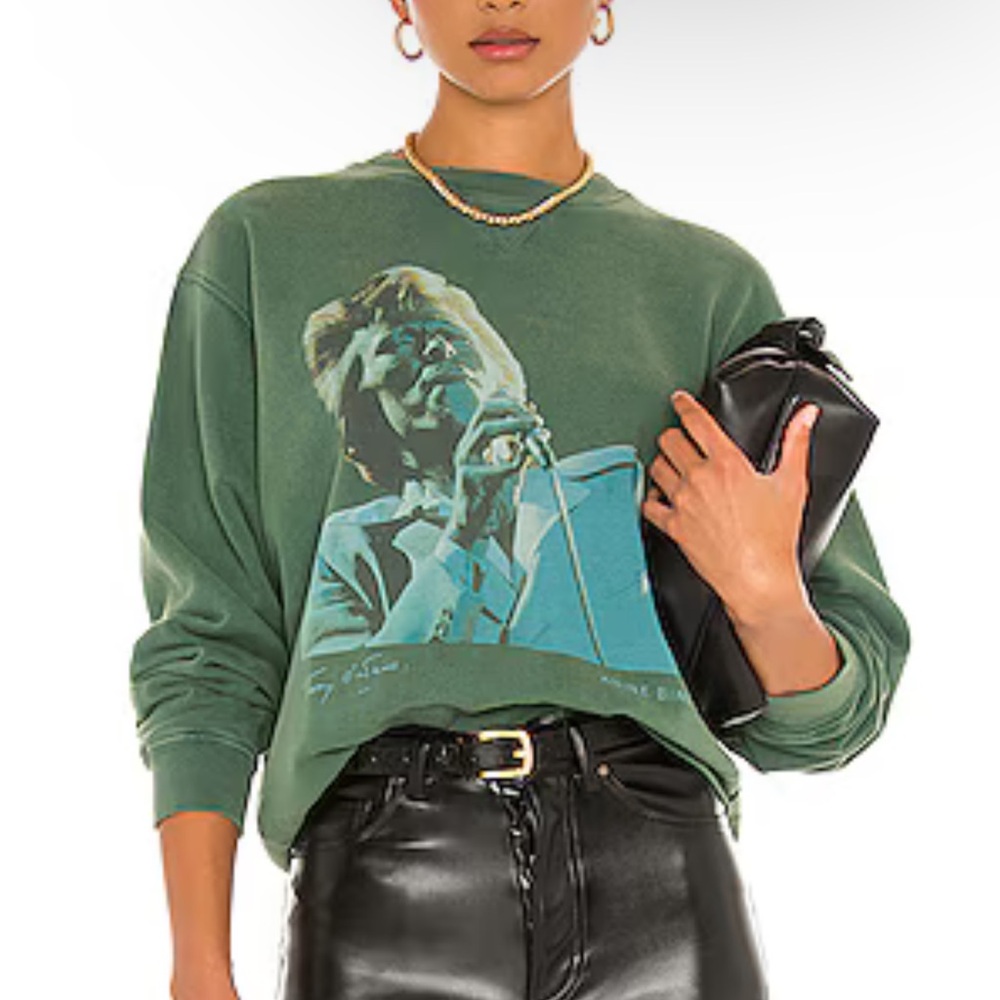 Anine Bing Ramona AB X To Bowie Sweatshirt in Green